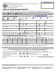 Form TR-WM-136 Tank System Repair Report - Wisconsin