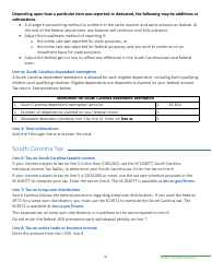 Instructions for Form SC1040 Individual Income Tax Return - South Carolina, Page 16