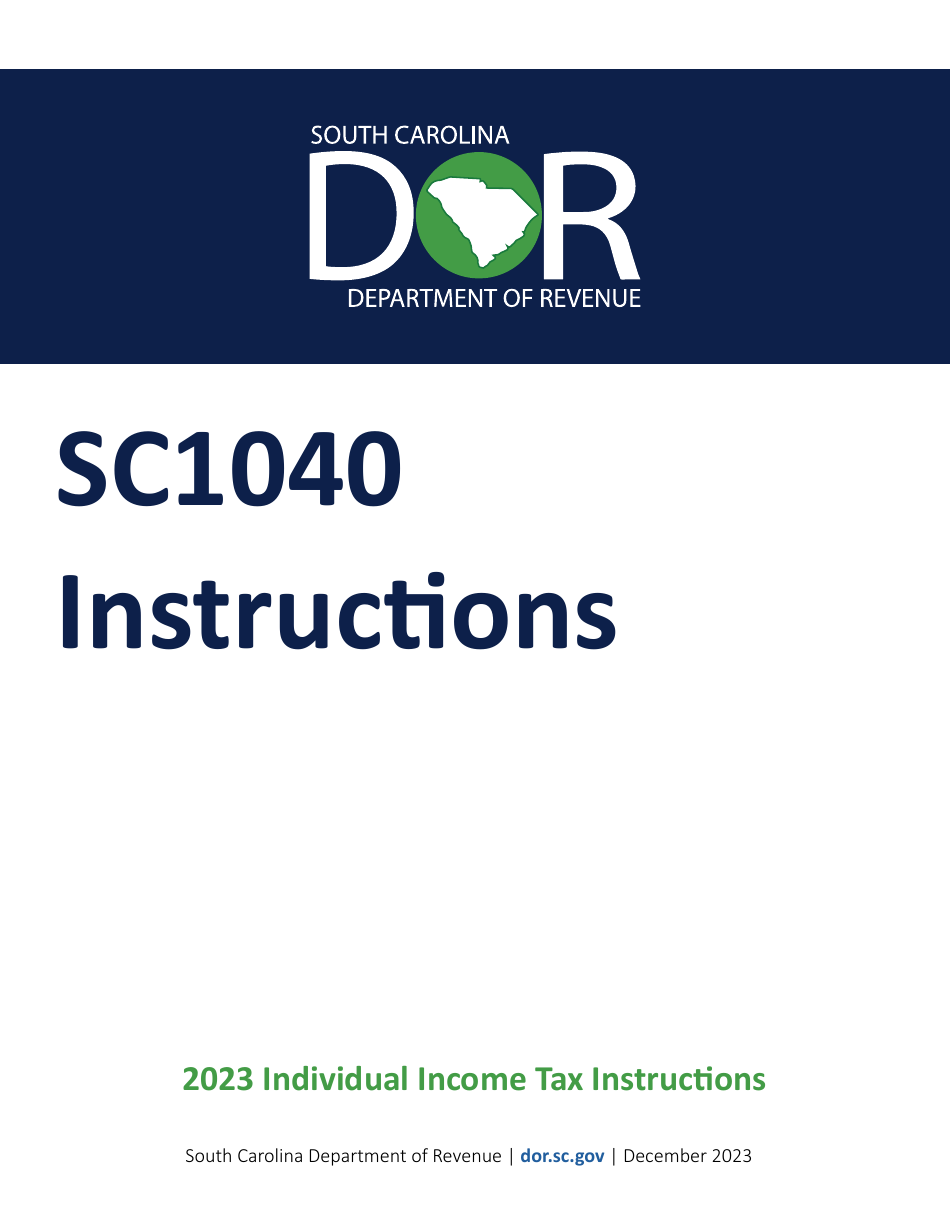 Instructions for Form SC1040 Individual Income Tax Return - South Carolina, Page 1