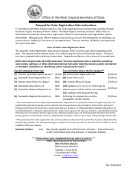 Request for Voter Registration Data Services - West Virginia