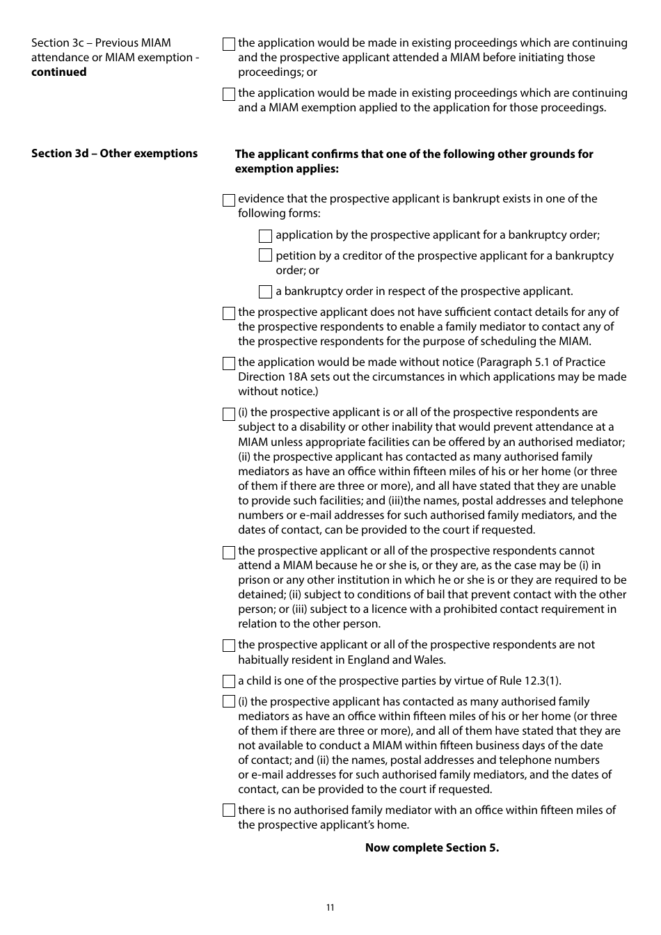 Form A Notice of Intention to Proceed With a Financial Application to Which the Standard Procedure Applies - United Kingdom, Page 11