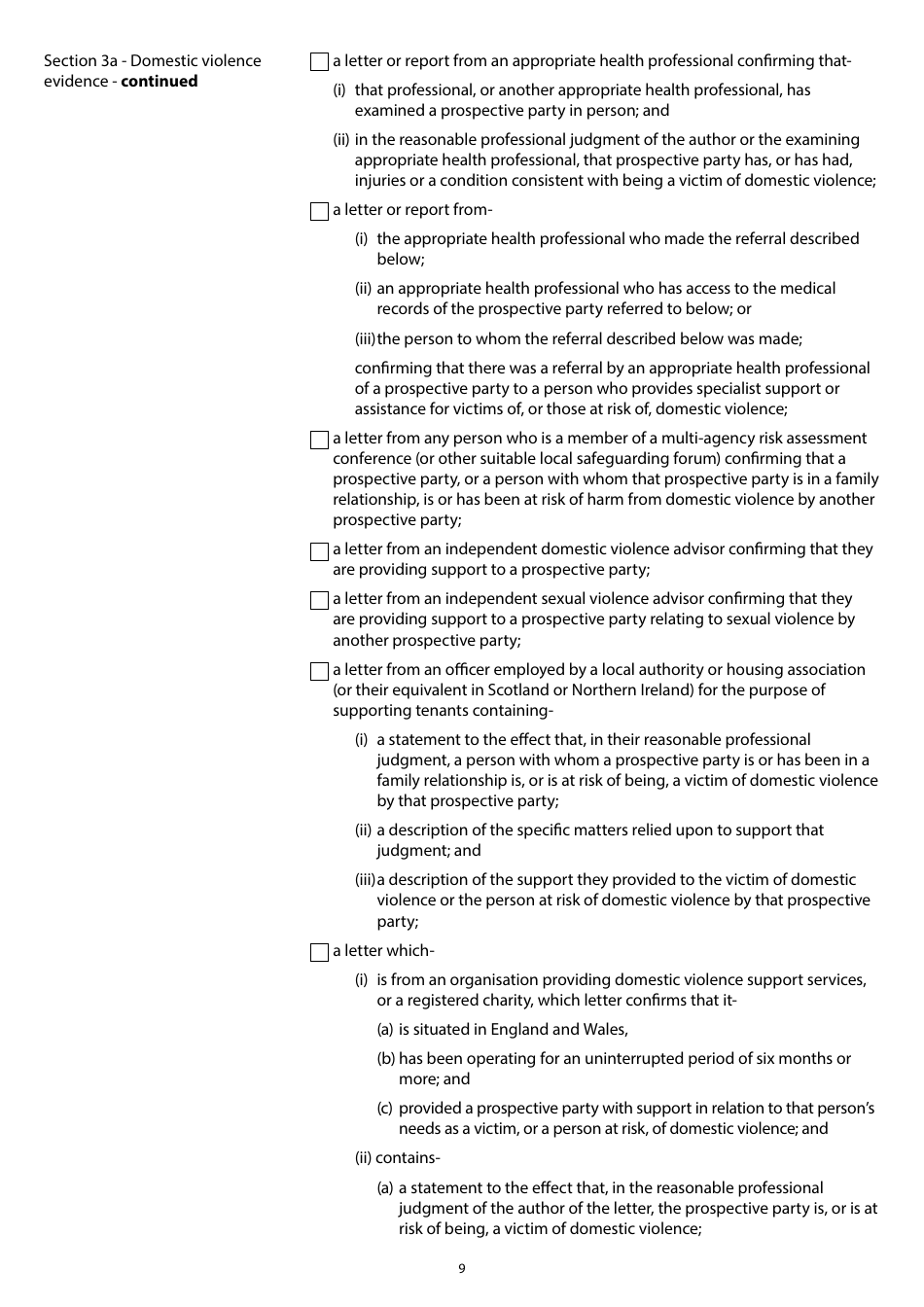 Form A Notice of Intention to Proceed With a Financial Application to Which the Standard Procedure Applies - United Kingdom, Page 9
