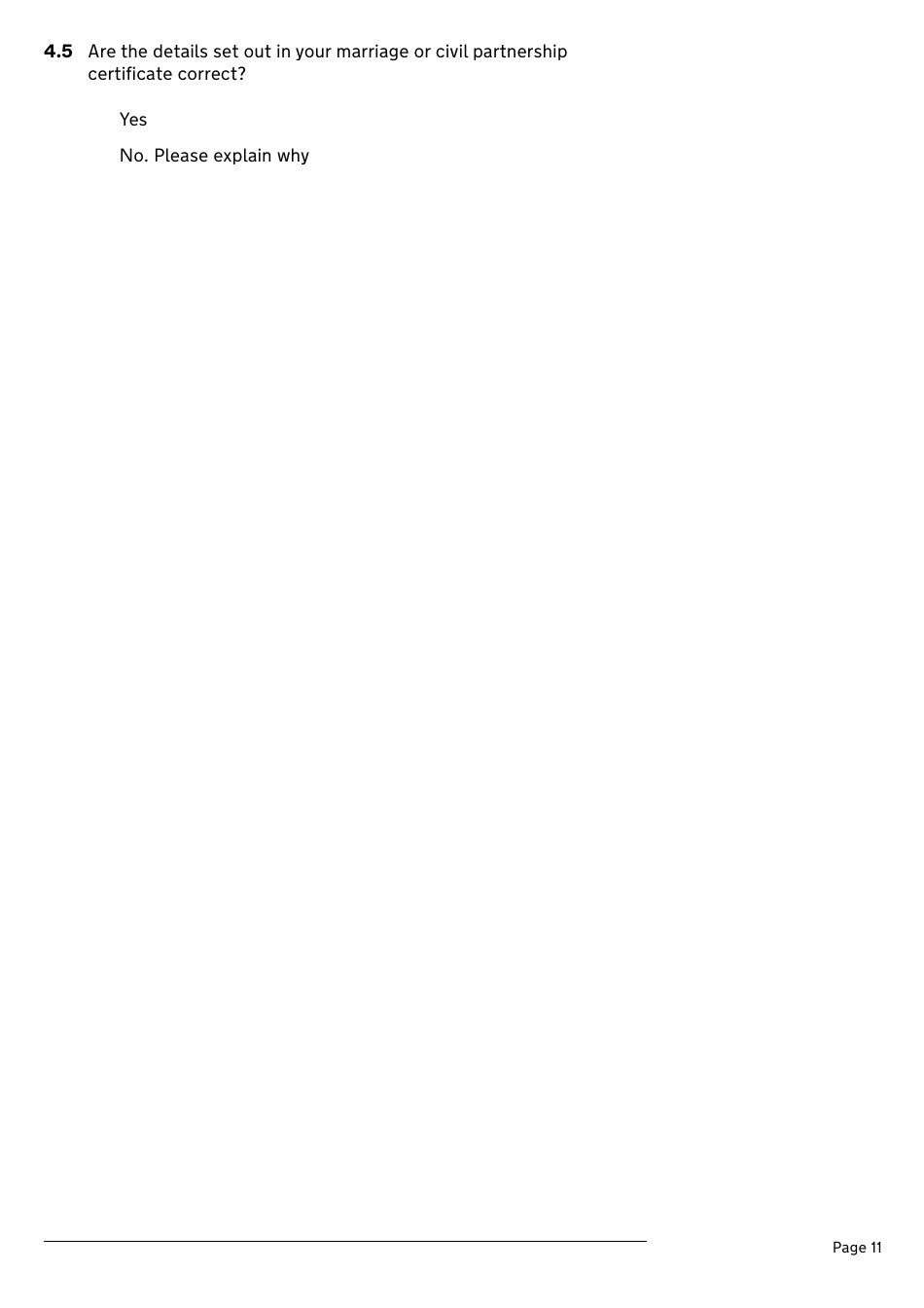 Application for a Divorce or Dissolution (Ending a Civil Partnership) - United Kingdom, Page 11
