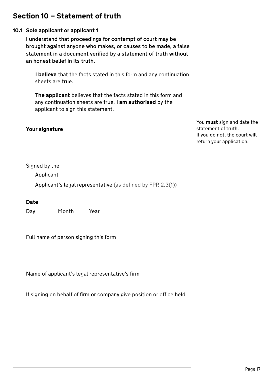 Application for a Divorce or Dissolution (Ending a Civil Partnership) - United Kingdom, Page 17