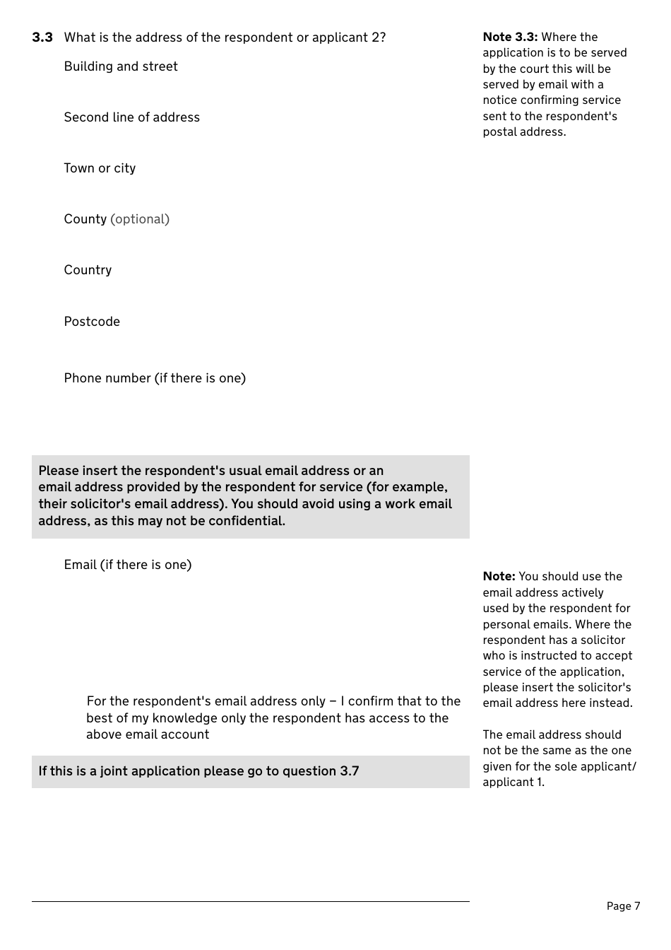 Application for a Divorce or Dissolution (Ending a Civil Partnership) - United Kingdom, Page 7