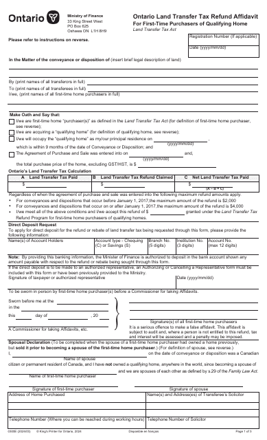 Form 0300E Download Fillable PDF Or Fill Online Ontario Land Transfer 