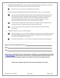 Form HE-0037 Request for Complaint Review - Tennessee, Page 4