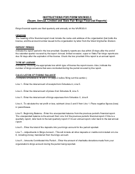 Instructions for Form BGO-3 Super, Annual, Limited &amp; State Fair Bingo Financial Report - West Virginia