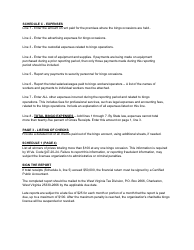 Instructions for Form BGO-3 Super, Annual, Limited &amp; State Fair Bingo Financial Report - West Virginia, Page 3