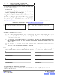 Form LLP-4 Notice of Change of Status of a Limited Liability Partnership (LLP ) - California, Page 2