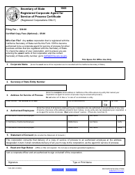 Form 1505 Registered Corporate Agent for Service of Process Certificate (Registered Corporations Only) - California, Page 2