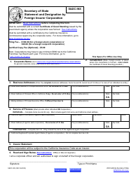 Form S&amp;DC-INS Statement and Designation by Foreign Insurer Corporation - California, Page 5