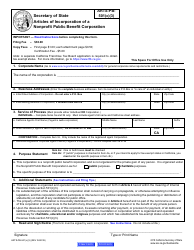 Form ARTS-PB-501(C)(3) Articles of Incorporation of a Nonprofit Public Benefit Corporation - California, Page 6