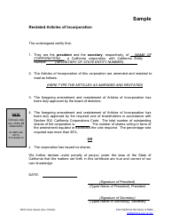 Restated Articles of Incorporation of California Stock Corporations - California, Page 4