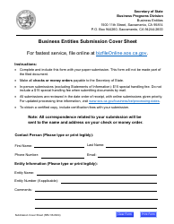 Form DSF STK Stock Corporation Short Form Dissolution Certificate - California