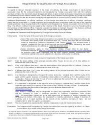 Form S&amp;DA Statement and Designation by Foreign Association - California, Page 4
