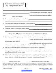 Form S&amp;DA Statement and Designation by Foreign Association - California, Page 5