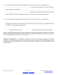 Form ASDA Amended Statement and Designation by Foreign Association - California, Page 5