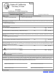 Form LP-10 Restated Certificate of Limited Partnership - California, Page 2