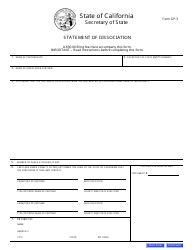 Form GP-3 Statement of Dissociation - California, Page 3