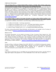 Form OBE MERGER-1 Certificate of Merger - California, Page 3