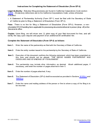 Form GP-4 Statement of Dissolution - California, Page 2