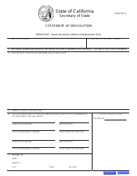 Form GP-4 Statement of Dissolution - California, Page 3