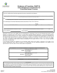 Form LF131 Acknowledgment of Application for Franchised Dealer&#039;s License - Texas, Page 2