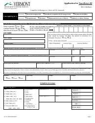 Form VL-017 Application for Non-driver Id - Vermont