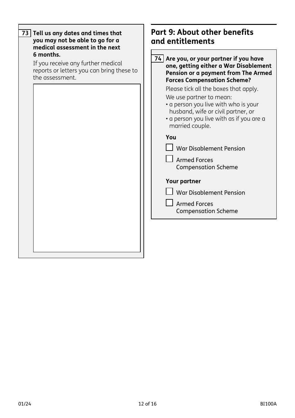 Form BI100A Industrial Injuries Disablement Benefit - United Kingdom, Page 12