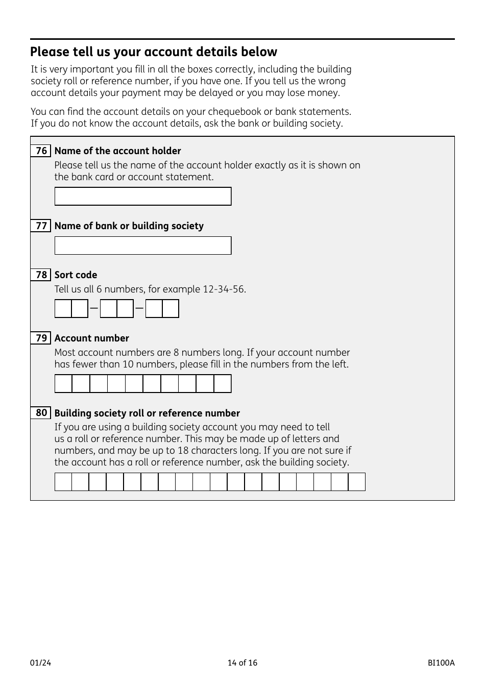 Form BI100A Industrial Injuries Disablement Benefit - United Kingdom, Page 14