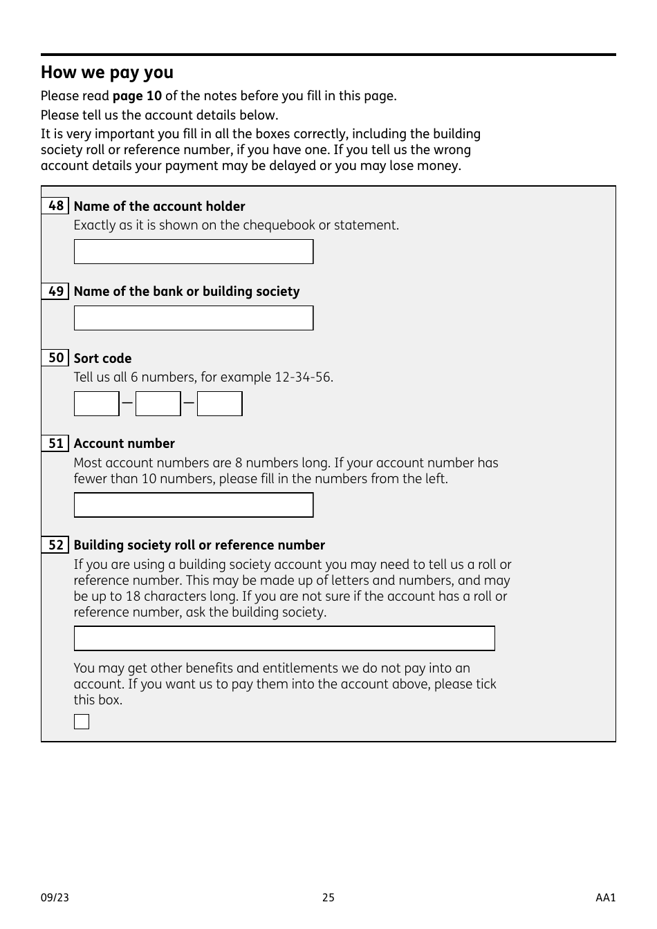 Form AA1 Download Fillable PDF or Fill Online Attendance Allowance for ...