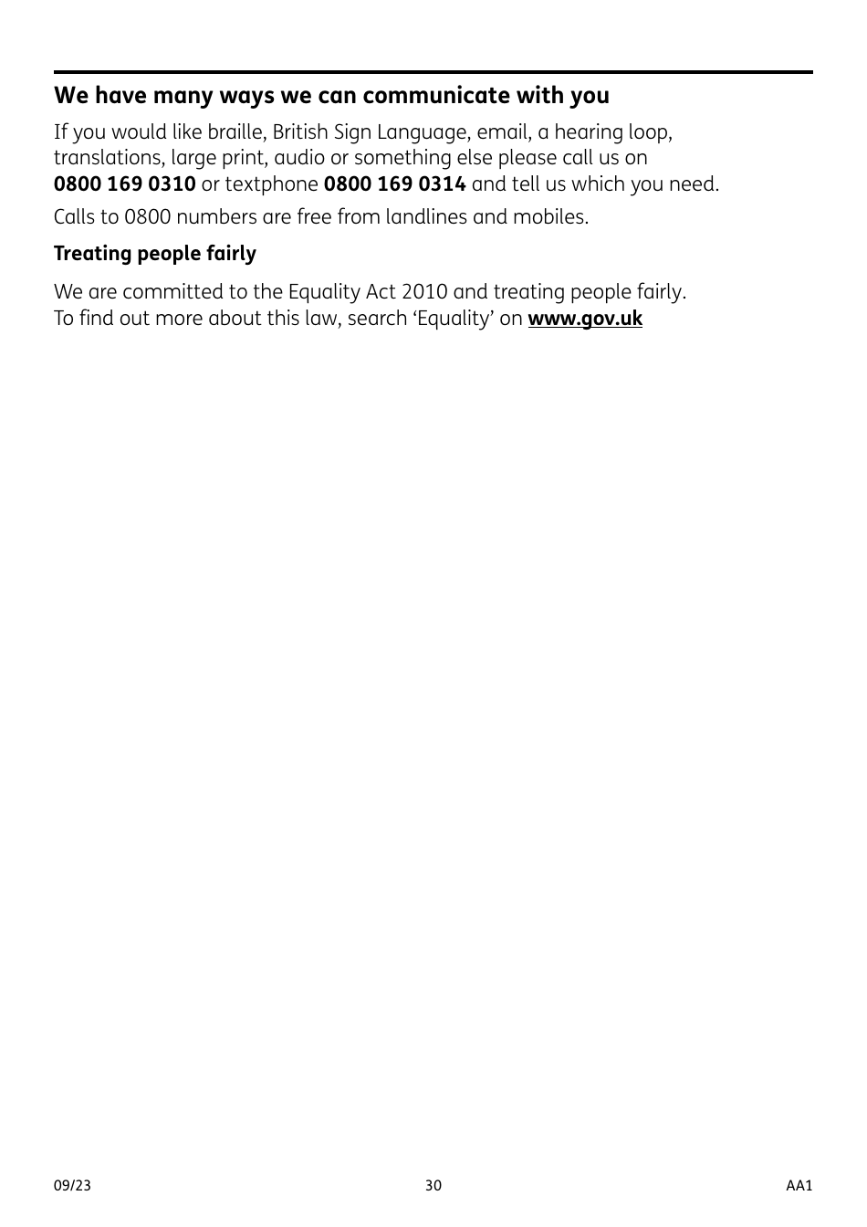 Form AA1 Attendance Allowance for People of State Pension Age or Over - United Kingdom, Page 30