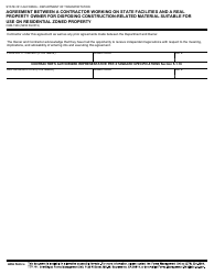 Form CEM-1906 Agreement Between a Contractor Working on State Facilities and a Real Property Owner for Disposing Construction-Related Material Suitable for Use on Residential Zoned Property - California, Page 2