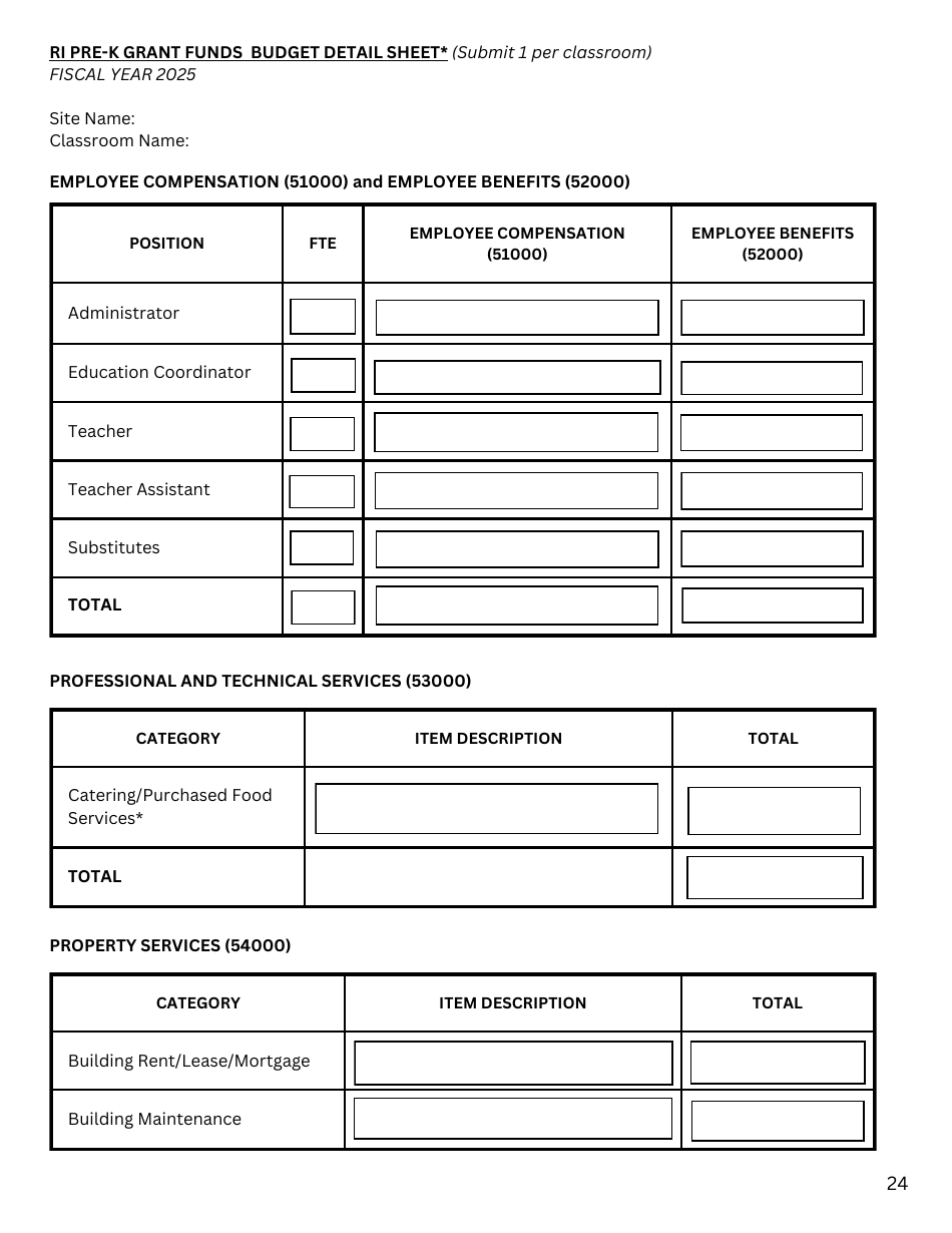 2025 Rhode Island Rhode Island Prekindergarten Expansion Grant Application Fill Out, Sign