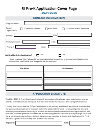 Rhode Island Pre-kindergarten Expansion Grant Application - Rhode Island, Page 2