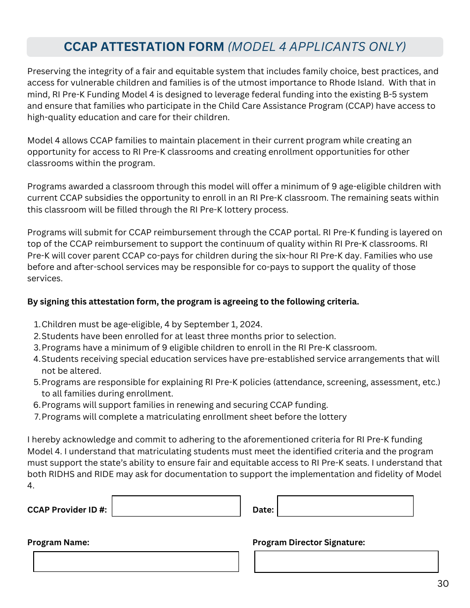 2025 Rhode Island Rhode Island Prekindergarten Expansion Grant Application Fill Out, Sign