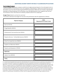 Additional Budget Sheets for Multi-Classroom Applications - Rhode Island