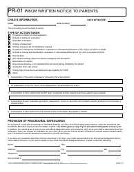 Document preview: Form PR-01 Prior Written Notice to Parents - Ohio