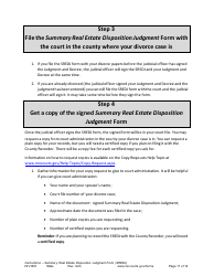 Form DIV1601 Instructions - Summary Real Estate Disposition Judgment Form (Sredj) - Minnesota, Page 11