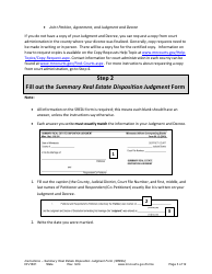 Form DIV1601 Instructions - Summary Real Estate Disposition Judgment Form (Sredj) - Minnesota, Page 3