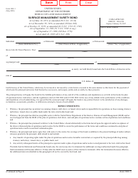 Form 3809-1 Surface Management Surety Bond