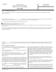 Form 3400-12 Coal Lease