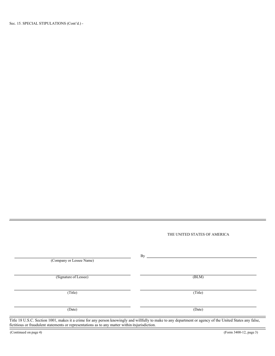 Form 3400-12 Coal Lease, Page 3