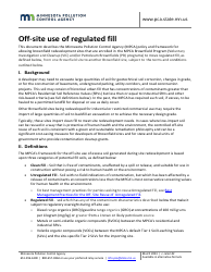 Form C-REM2-02 Offsite Use of Regulated Fill - Minnesota