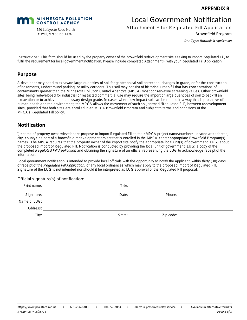 Form C-REM2-02 Offsite Use of Regulated Fill - Minnesota, Page 8
