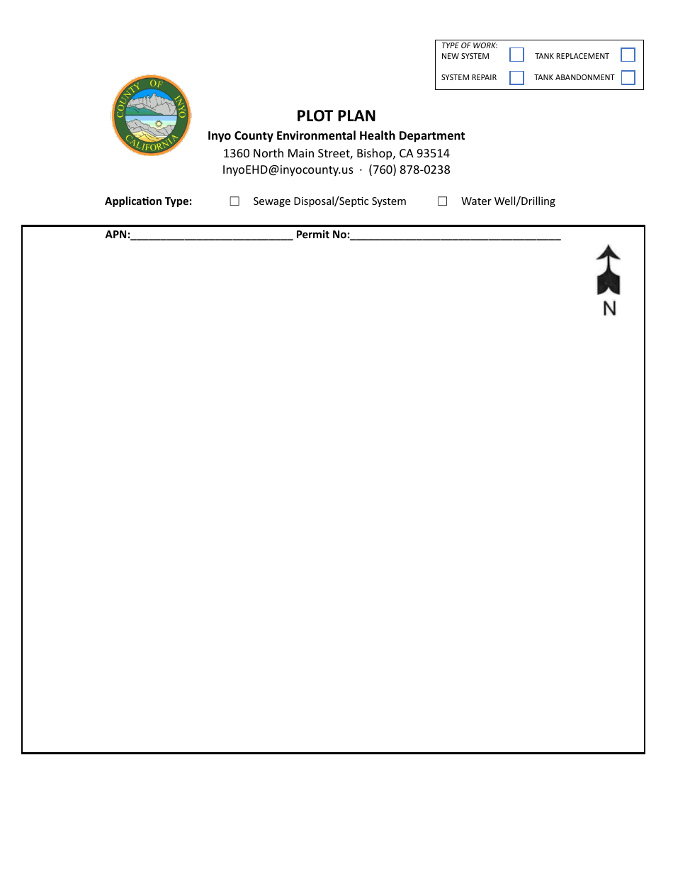 Application for a Sewage Disposal System Permit - Inyo County, California, Page 3