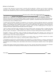 Small Business Enterprise Certification Application - City of Charlotte, North Carolina, Page 13