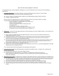 Small Business Enterprise Certification Application - City of Charlotte, North Carolina, Page 4