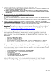 Small Business Enterprise Certification Application - City of Charlotte, North Carolina, Page 5